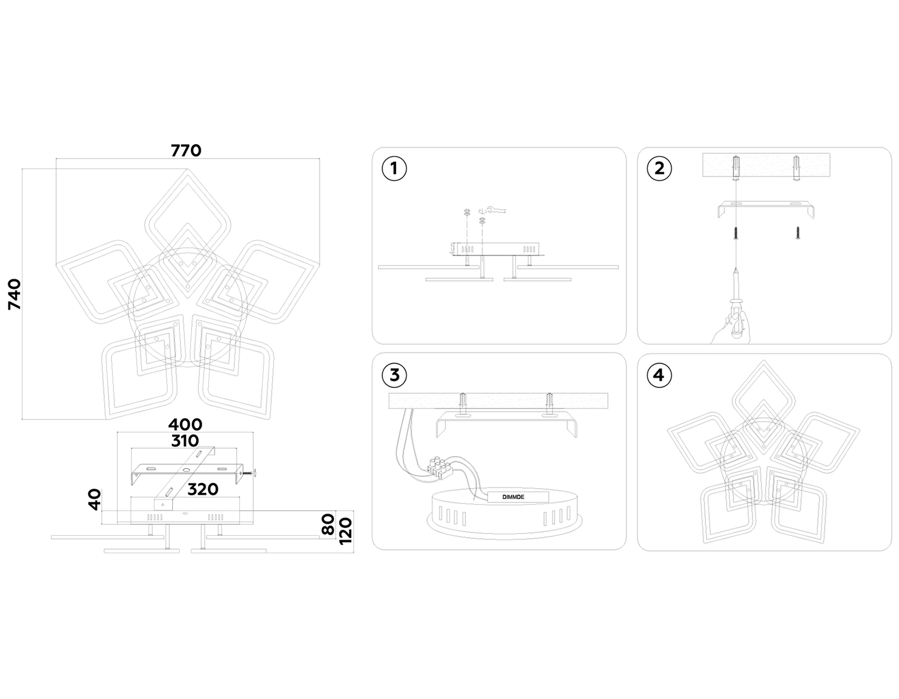 Потолочная люстра Ambrella Light FA ACRYLICA Original FA8915_AMB