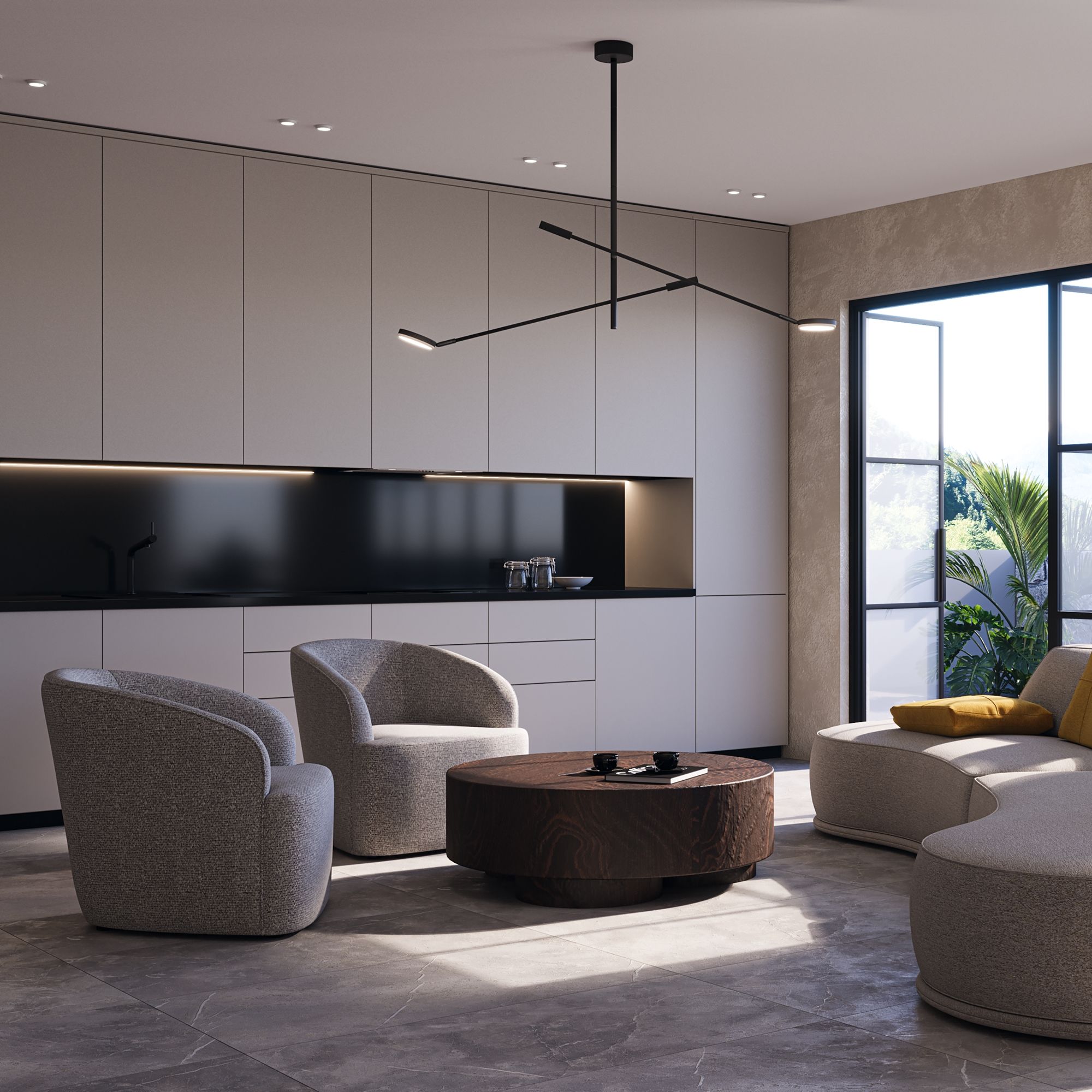 Потолочная люстра на штанге Maytoni Fad MOD070CL-L15B3K1_MY