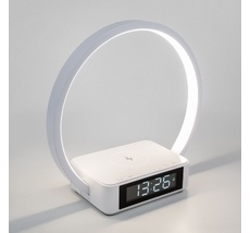 Настольная лампа Eurosvet Светодиодная с беспроводной зарядкой и будильником Timelight a054131_EU