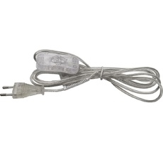 Сетевой шнур (с выключателем) прозрачный, 2м, DM107 41152 Feron 41152_FR