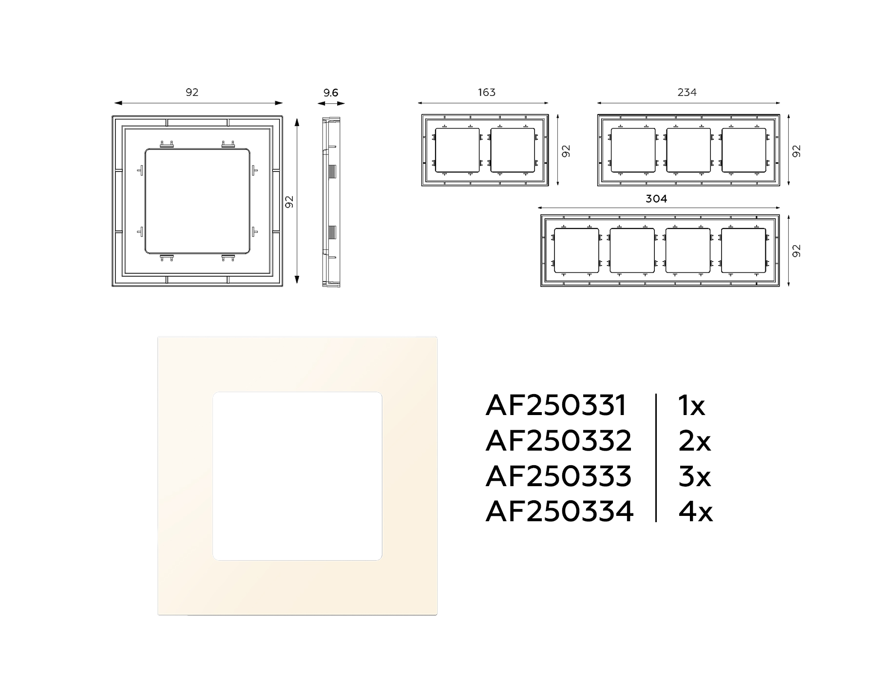Рамка Ambrella Volt ALFA Qubi AF250331_AMB