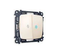 Выключатель двузхлавишный с подсветкой Ambrella Volt OMEGA QUANT MO304020_AMB