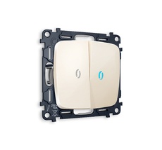 Выключатель двузхлавишный с подсветкой Ambrella Volt OMEGA QUANT MO304020_AMB