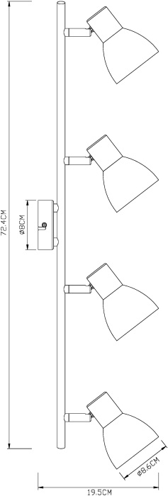 Спот ArteLamp FALENA A3117PL-4WH