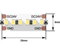 Лента светодиодная 1м. 20W 4000K LUX DSG2A300-24-NW-33 00-00002841_SW