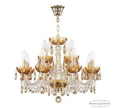 Хрустальная люстра Bohemia Ivele Crystal 5402/8+4/195 G Amber/M-1H K721_BI