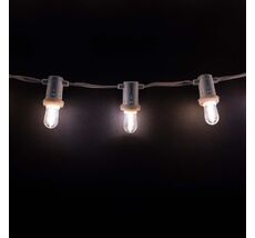 Гирлянда Belt-Light Mini c Шагом 10см, Патрон E14, Провод Белый ПВХ, IP54 MBL10m/100L-8-1