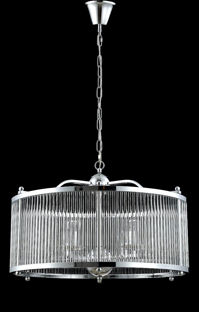 Подвесная люстра Crystallux TADEO TADEO SP6 D600 CHROME/TRANSPARENTE_CR