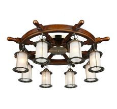Потолочная люстра штурвал Omnilux OML-50307-08