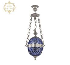 Подвесной светильник Bohemia Art Classic 34.1000P.20.Ni.Clear-Blue.H-1J.FA3S_BI