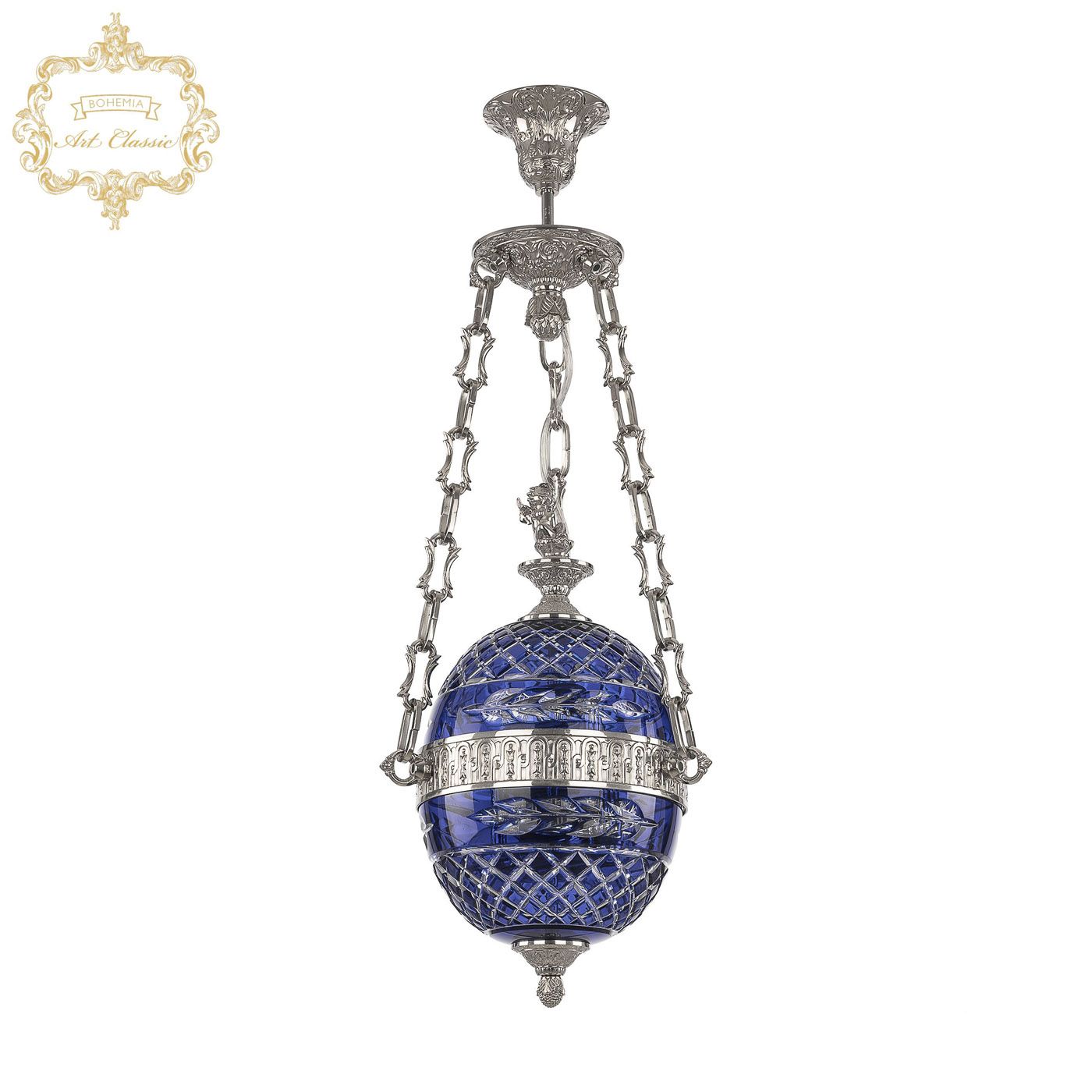 Подвесной светильник Bohemia Art Classic 34.1000P.20.Ni.Clear-Blue.H-1J.FA3S_BI