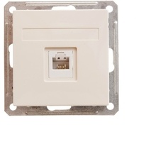 Телефонная розетка встраиваемая RJ-11 (слоновая кость) Systeme Electric RSI-152T-2-86