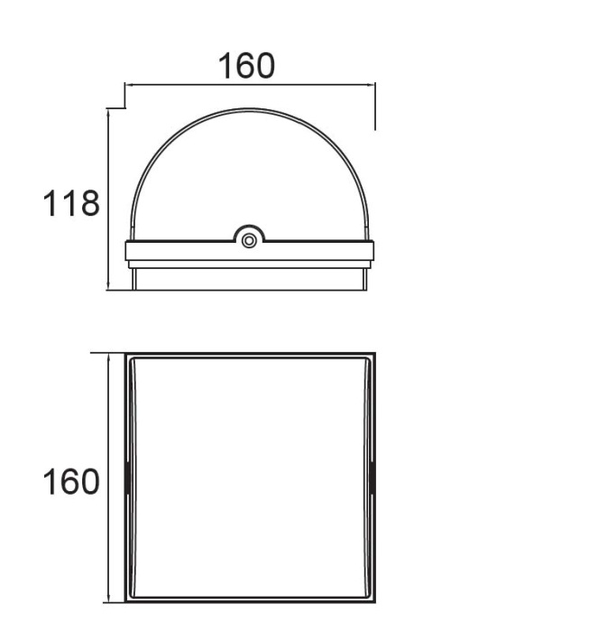 Настенный светильник уличный IP44 Oasis Light W1838S-LED Gr_OL