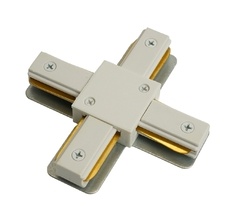 Коннектор Х-образный однофазный для шинопровода белый Feron 51893_FR