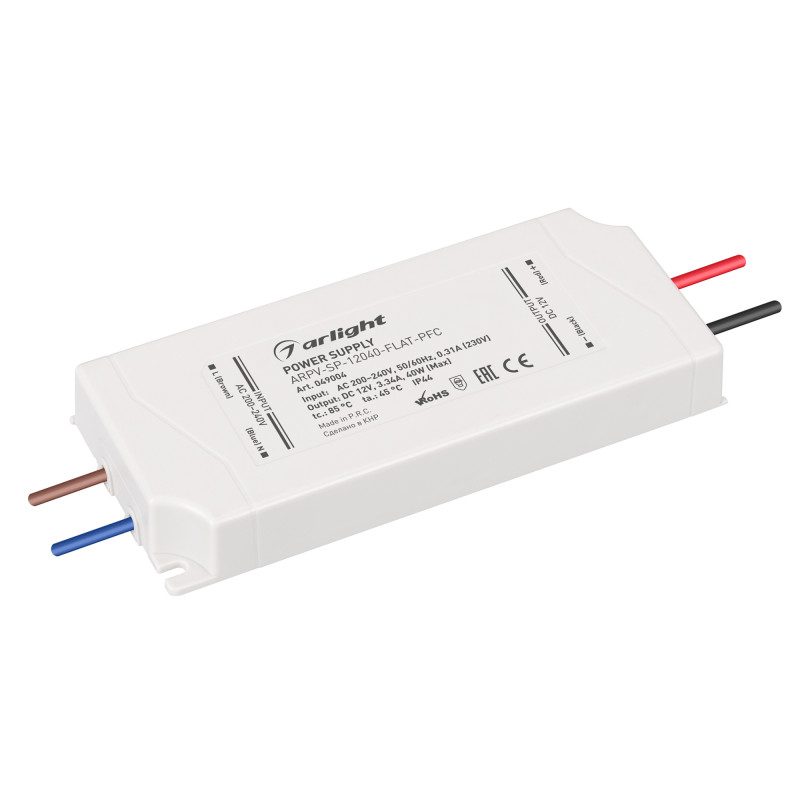 Блок питания ARPV-SP-12040-FLAT-PFC 12V, 3.34A, 40W 049004_ARL