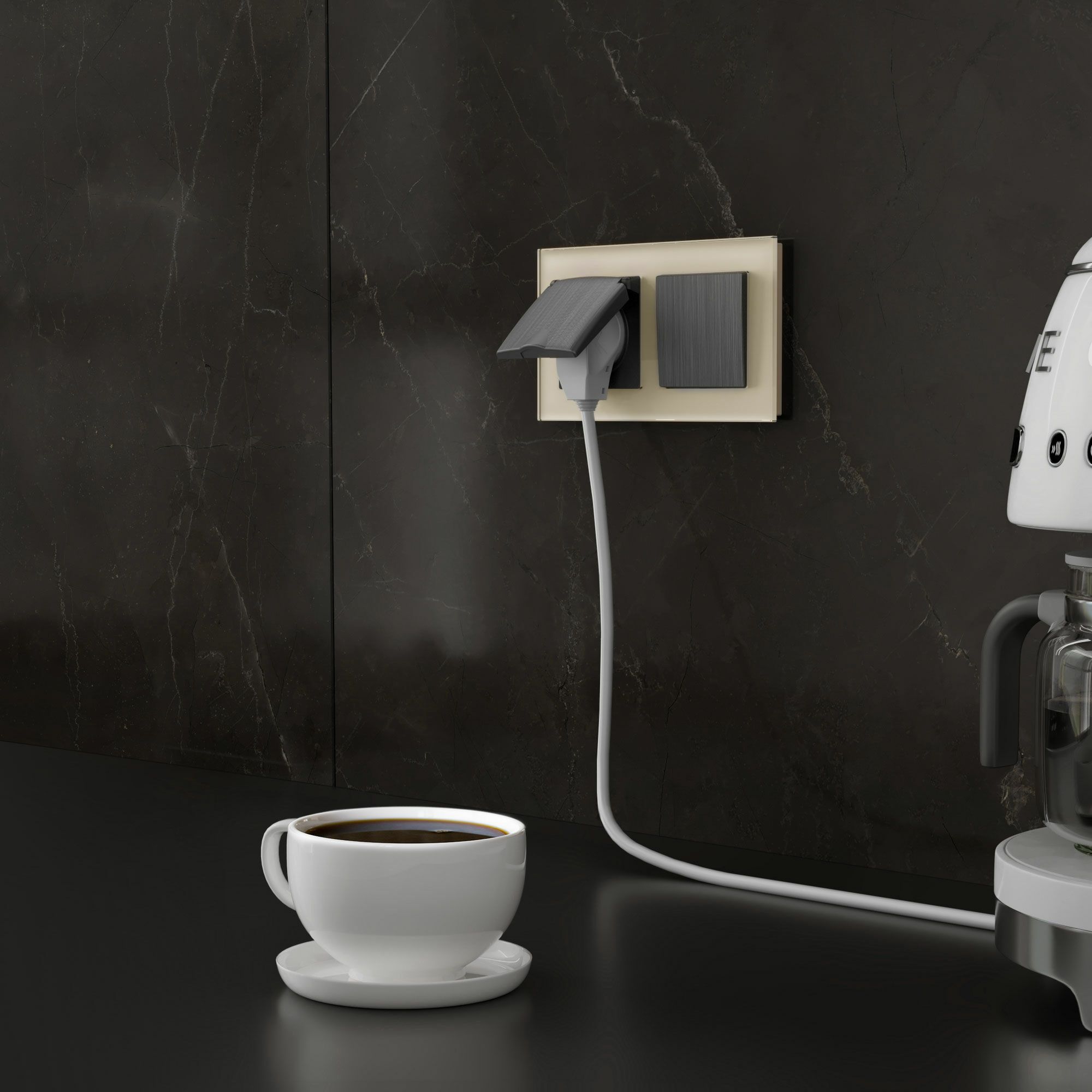 Рамка на 2 поста (молочный, стекло) Favorit a058814_WR