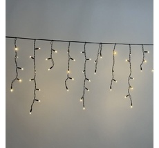 Гирлянда бахрома 3,1 x 0,5 м Тепло-белая 220В, 120 LED, Провод черный Каучук 2,3мм, IP65 LTC ECO120-1-2WW
