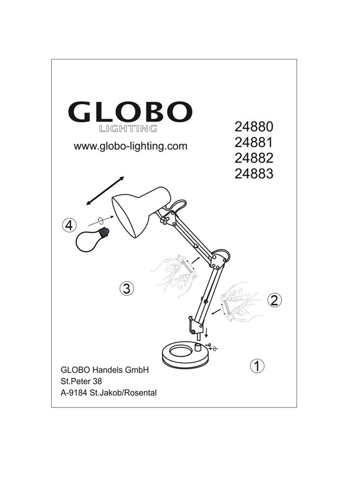 Настольная лампа Globo Famous 24880_GL