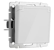 Розетка влагозащ. с зазем. с защит. крышкой и шторками Werkel a064013_WR