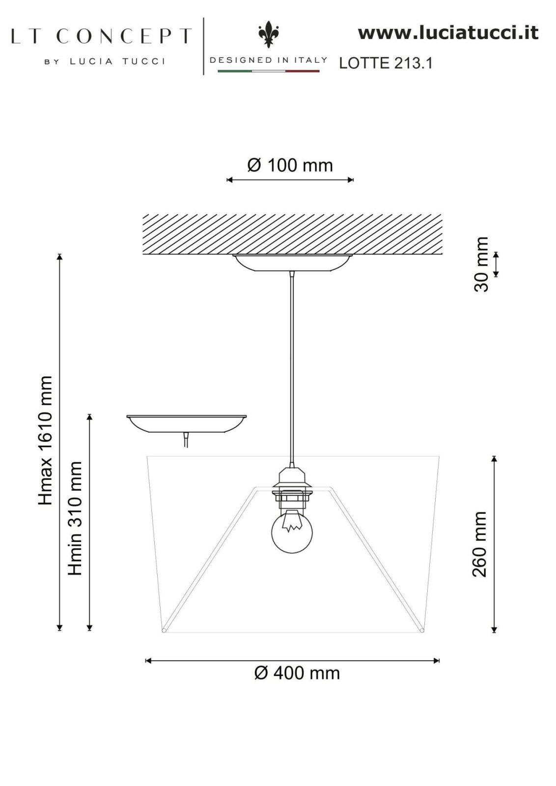 Подвесной светильник Lucia Tucci LOTTE LOTTE 214.1