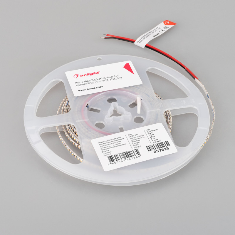 Светодиодная лента Arlight MICROLED-M266-4mm 2216 24V 12w/m 037825_ARL