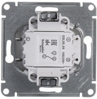 Карточный выключатель одноклавишный с подсветкой встраиваемый (белый) Systeme Electric GSL000169