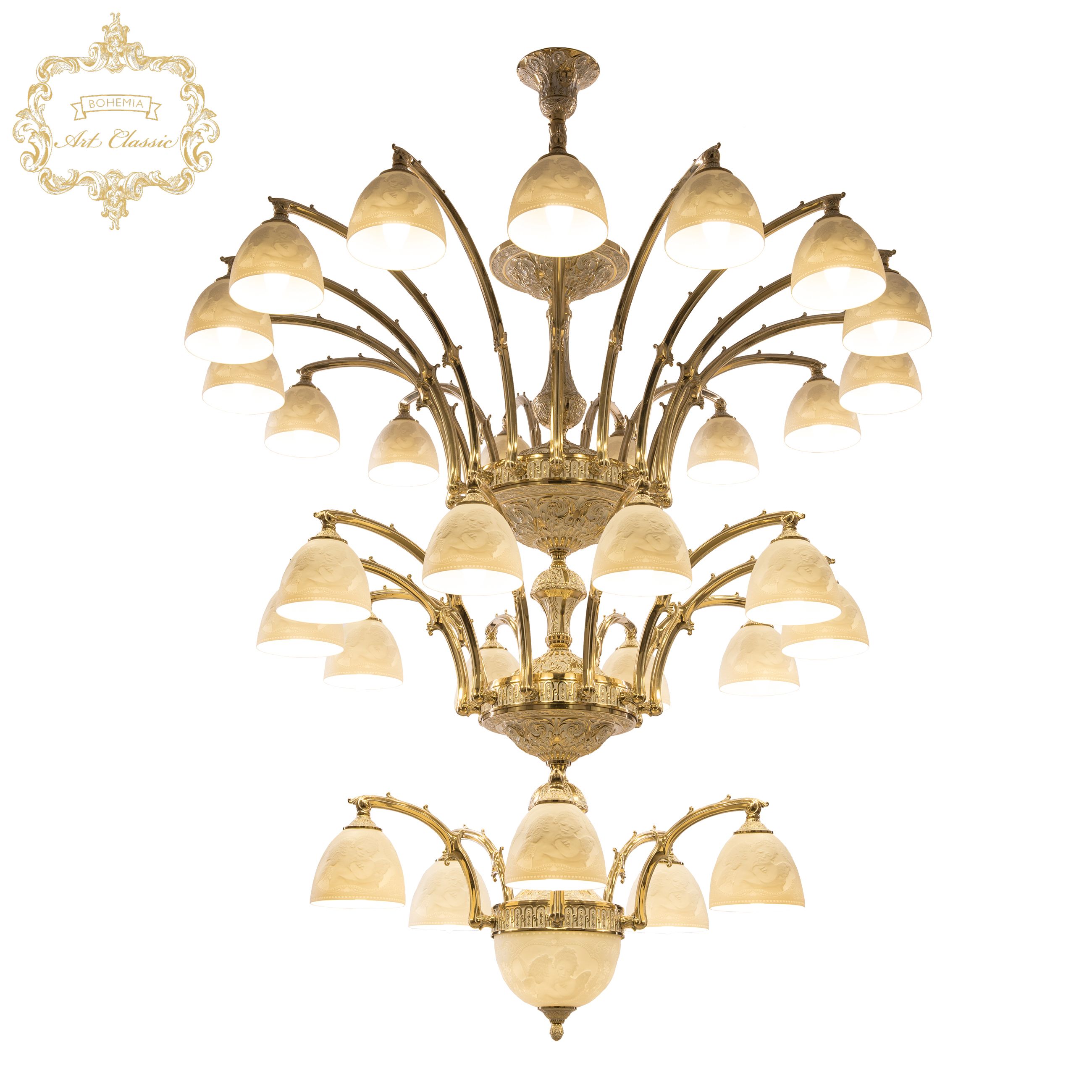 Подвесная люстра Bohemia Art Classic 31.2111P.5+10+15.420.3d.GW.P1.D.Angel_BI