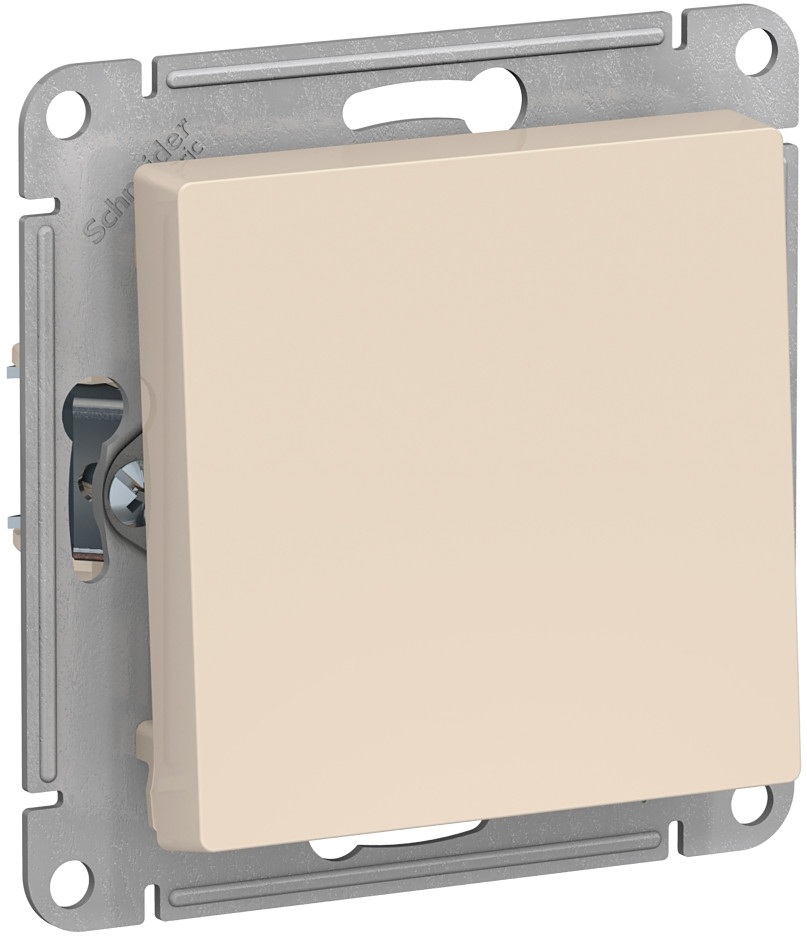 Выключатель встраиваемый одноклавишный (бежевый) Systeme Electric ATN000211