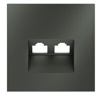 Накладка для розетки Voltum компьютерной двойной RJ45+RJ45 кат.6 S70 VLS001406