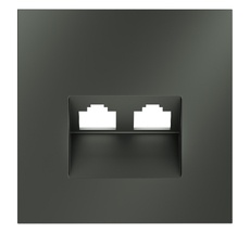 Накладка для розетки Voltum компьютерной двойной RJ45+RJ45 кат.6 S70 VLS001406