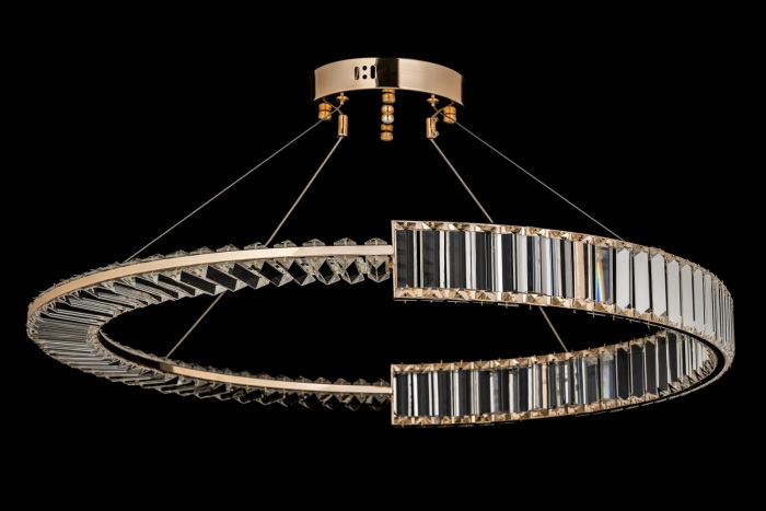 Подвесная люстра светодиодная хрустальная Arti Lampadari Carini L 1.5.80.101 G