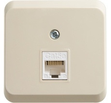 Розетка накладная Ethernet RJ-45 (кремовый) Systeme Electric KOMA-001K