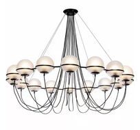 Подвесная люстра ILamp GLOBE 10346P/16 BK-WH_IP