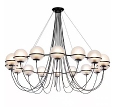 Подвесная люстра ILamp GLOBE 10346P/16 BK-WH_IP