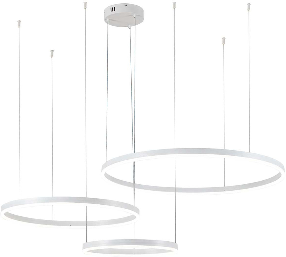 Подвесная люстра (+ночной режим) с пультом светодиодная (14001/3P White) Indigo V000031L