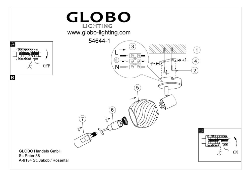 Спот Globo 54644-1O_GL