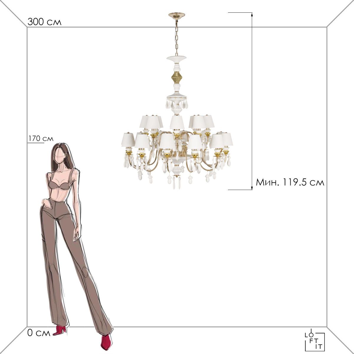 Подвесная люстра Loft IT Grace 10203/12+8 White_LF