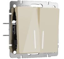 Выключатель двухклавишный с подсветкой Werkel a064057_WR