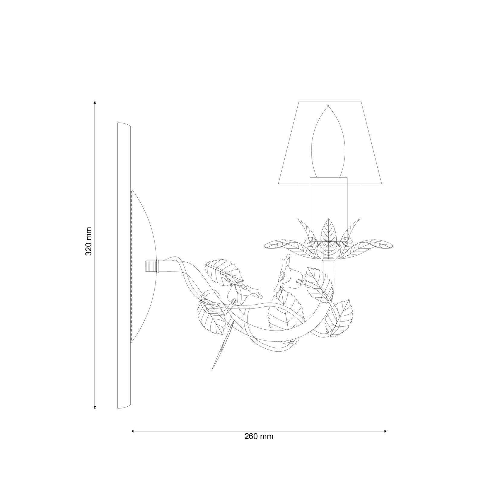 Бра Lucia Tucci FIORI Fiori di rose W107.1