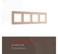 Рамка из алюминия на 4 поста Arte Milano 503.12-4.shampan