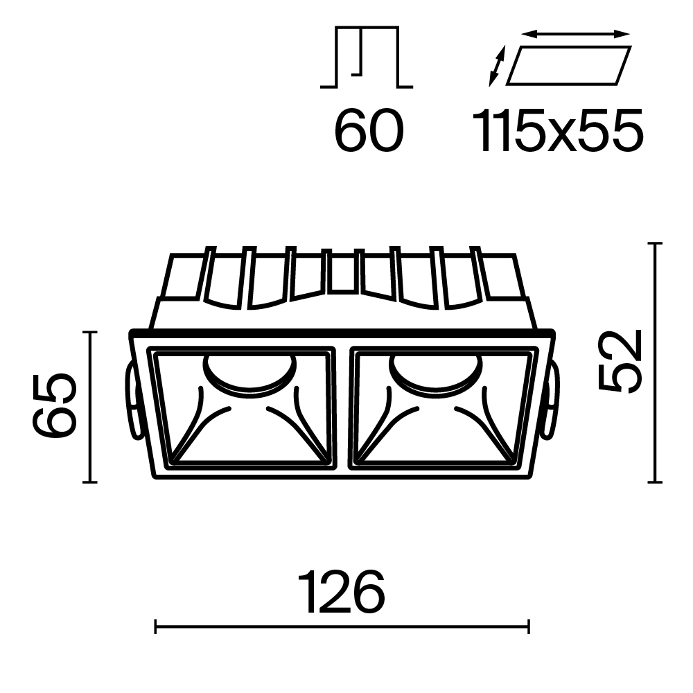 Встраиваемый светильник Maytoni Technical Alfa LED DL043-02-10W4K-D-SQ-WB_MY