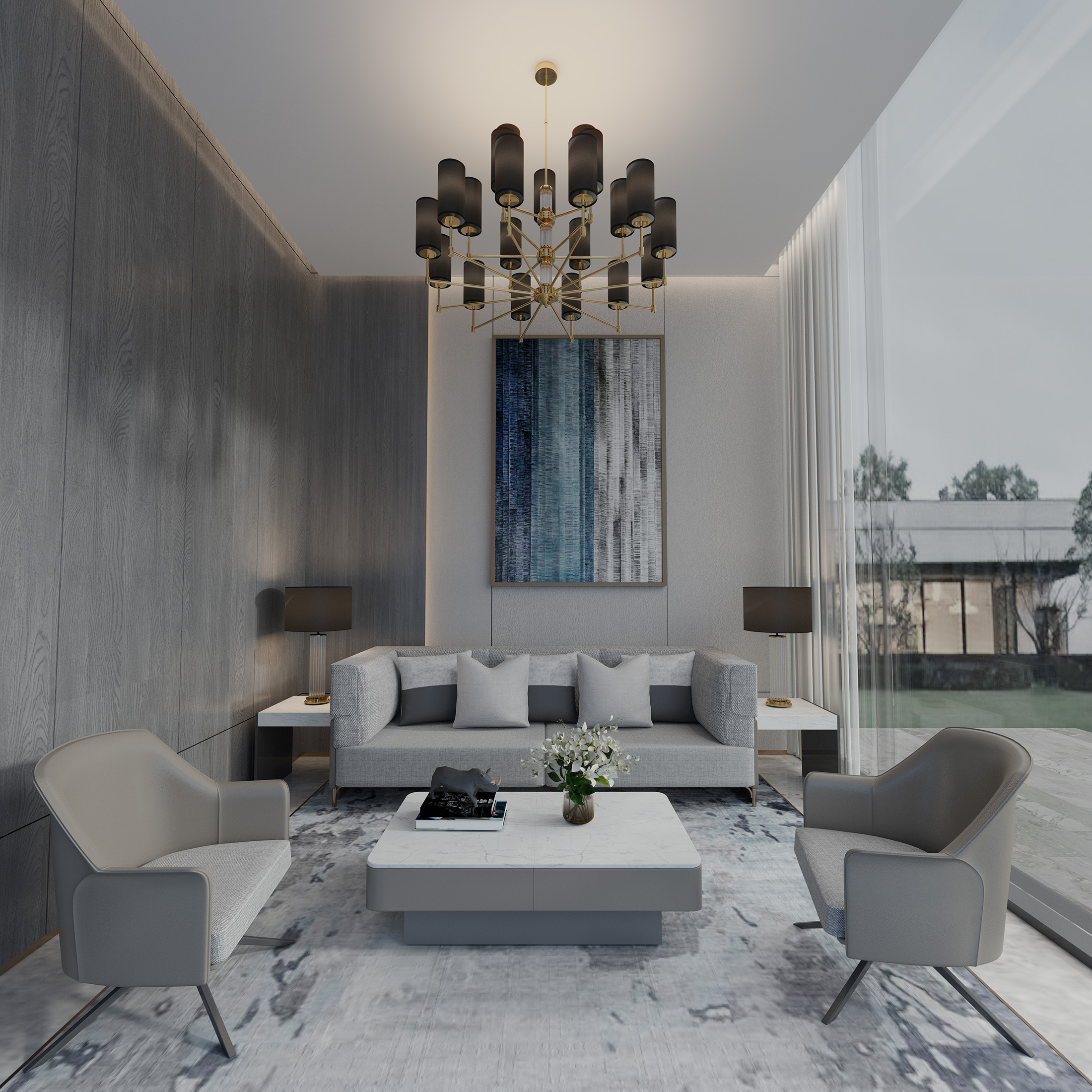 Подвесная люстра Kutek MOOD EMPOLI EMP-ZW-12+6+3(ZM)