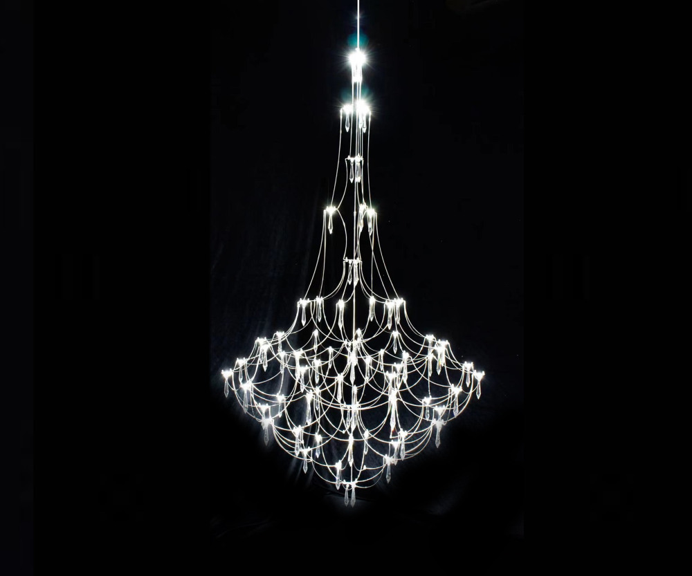 Подвесная люстра светодиодная диммируемая с пультом ДУ Kink Light 07888-100,02(21)_KL