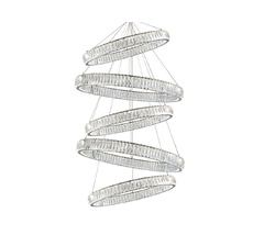 Подвесная люстра Newport Вертикальная композиция 8240 из пяти колец хром №4_NP