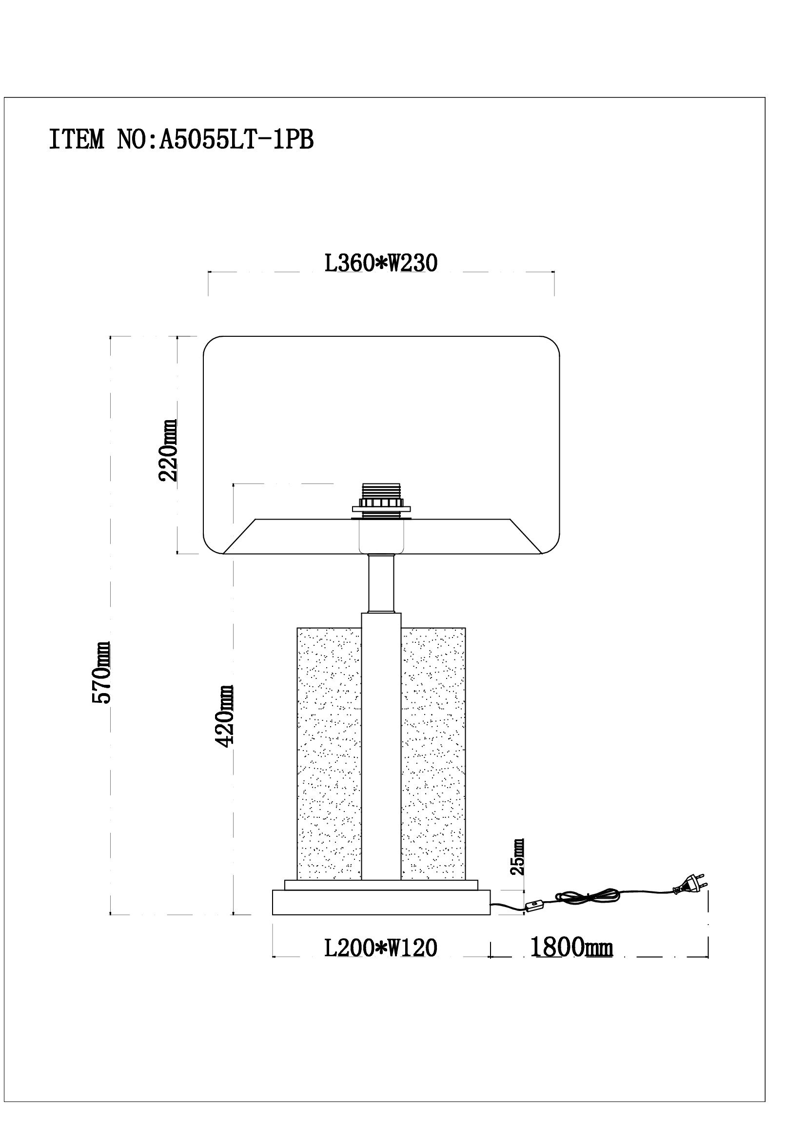 Настольная лампа Arte Lamp VARUM A5055LT-1PB