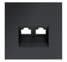 Накладка для розетки Voltum компьютерной двойной RJ45+RJ45 кат.6 S70 VLS001407