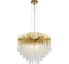 Подвесная люстра хрусталь (12052/10P Gold) Indigo V000603