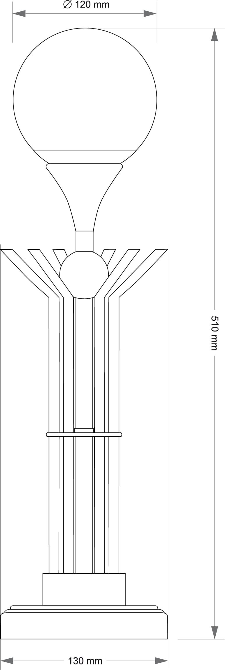 Настольная лампа KUTEK BARI BAR-LG-1(P)