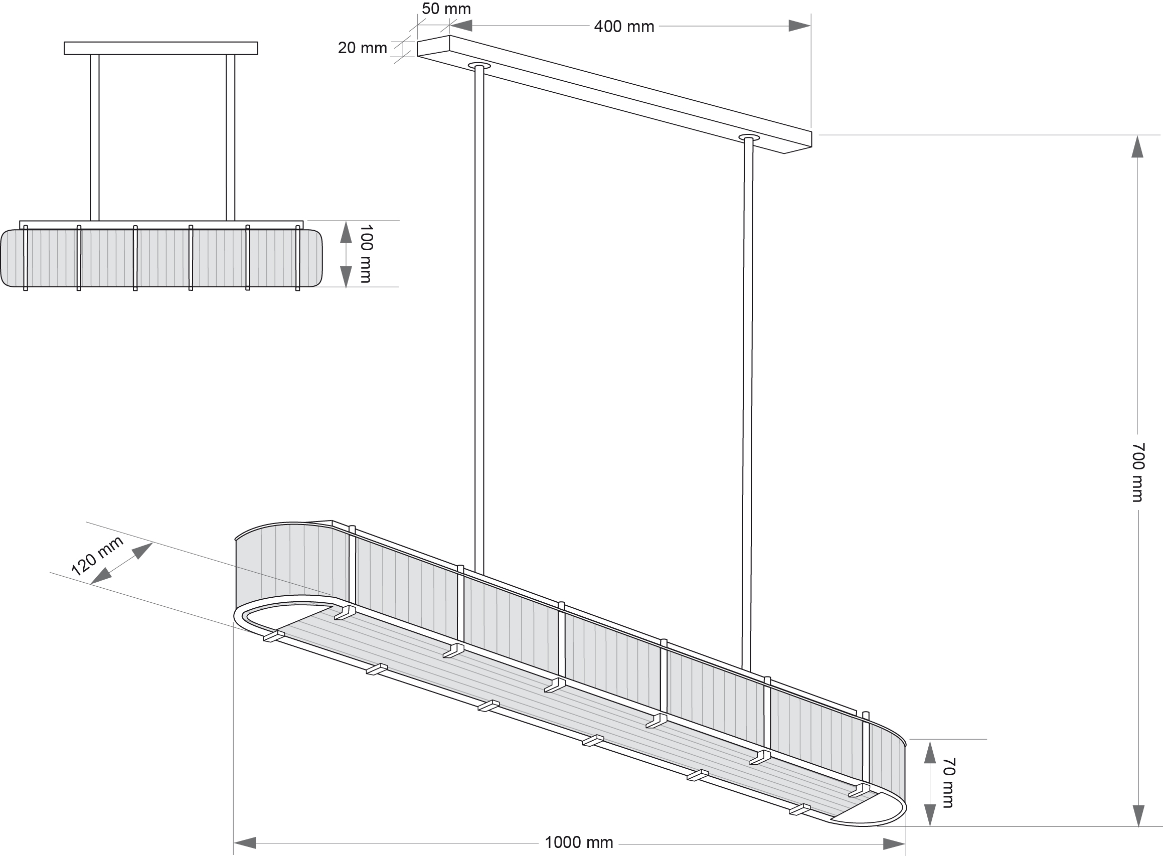 Подвесная люстра KUTEK LAVONE LAV-ZWO-6(ZM)1100/120