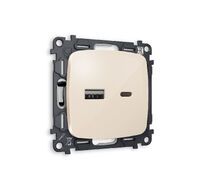 Розетка Ambrella Volt OMEGA 2USB A+C 20W быстрая зарядка QUANT MO311010_AMB
